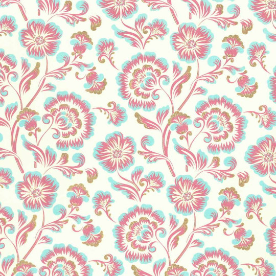 Pink and Aqua Wildflowers Florentine Italian Print Paper ~ Rossi Italy